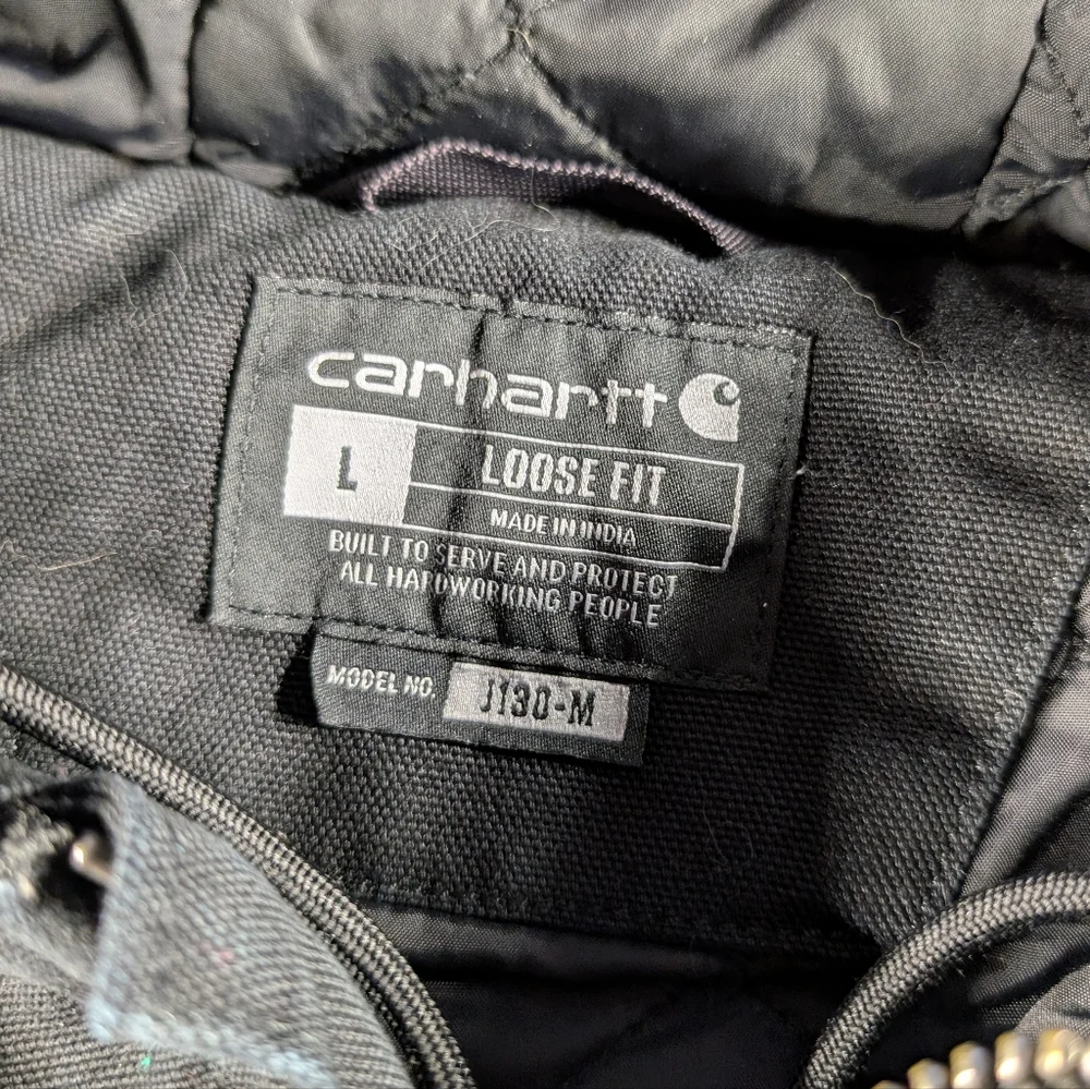 Carhartt Black Hooded Detroit Jacket (L) - Picture 4 of 6